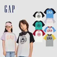 在飛比找momo購物網優惠-【GAP】兒童裝 Logo/小熊印花純棉圓領短袖T恤-多色可