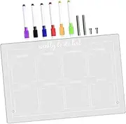 FUNOMOCYA 1Set Acrylic Memo Board with Pen Transparent Erasable Note Board for Home School and Office Multi Functional Desktop Writing Board for Messages and Drawings
