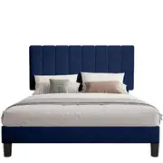 Royal Sleep Bed Frame King Bella Velvet Headboard