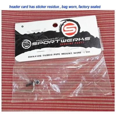 Vintage RC Car Sportwerks SWK4126 Tuned Pipe Mount Wire: 1/16 Chaos Old Stock