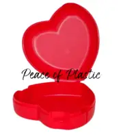 Tupperware New Rare Red Red Love Heart Case~Lunch Storage Container