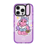 iPhone 16 Pro Impact Ring Stand Case MagSafe Compatible Kawaii Music by Mel Stringer