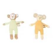 2pc Annabel Trends Cuddly Wuddlies Large Baby Soft Plush Toy Monkey & Mouse 0y+