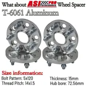 4PCS Wheel Spacers 5Studs 15mm 5x120 Fits BMW 7 Serie X5 Land Rover Sport.