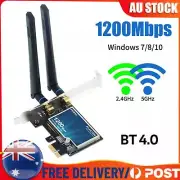 Dual Band PCI-E Wireless Card AC1200 for Desktop PCIe WiFi Adapter Bluetooth 4.0