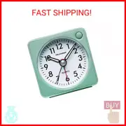 Peakeep Ultra Small, Battery Travel Alarm Clock with Snooze and Light, Silent wi