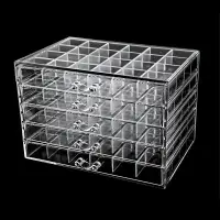 在飛比找蝦皮購物優惠-現貨🔥120格5層分格飾品盒美甲飾品收納盒大容量透明亞克力壓