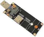 EXVIST 5G LTE Industrial M.2(NGFF) to USB3.0 Adapter W/Nano SIM Card Slot for 5G LTE Module Like Quectel RM500Q etc. Applicable for M2M & IoT Applications Like Raspberry Pi Industrial Router etc.