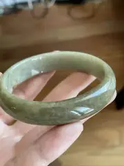 54 Mm Untreated Genuine burmese jadeite bangle bracelet Grade A