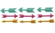 Glitter Arrow Flatback Scrapbook Knick Knacks Embellishments