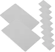 DINHEAROM 10pcs Blank Aluminum Alloy Business Card Blanks for Sublimation and Engraving Smooth Polished Finish Standard for Name Tags and Cards