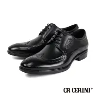 在飛比找momo購物網優惠-【CR CERINI】輕量翼紋雕花德比鞋 黑色(CR2183
