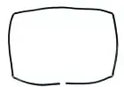 OEM ARISTON OVEN DOOR SEAL FRONTAL GASKET TO SUIT CP059MD(X)AU