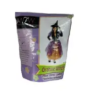 New~Witch Costume Girls light up w/Hat Size Small
