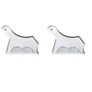 2Pcs Beard Styling Comb and Template 2 in 1 Beard Shaper Transparent Beard Shaping Tool for Mens Beard Line Trimming