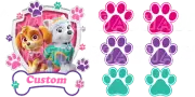 Skye and Everest Paw Patrol Custom Wall Decal (Inspired)