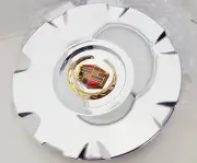 4 Cadillac CTS & STS 17 CHROME CENTER CAPS GOLD EMBLEMS