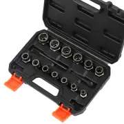 15Pcs Impact Damaged Bolt Nut Screw Remover Tool Socket Threading Extractor Set