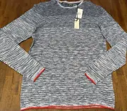 NEW Buffalo David Bitton Men's Waligne Ombre Pullover Sweater, Royal Blue Large