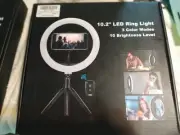Tesoky Ring Light with Stand and Phone Holder,Selfie Ring Light with Tripod Stan