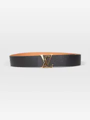 Reversible Leather Gold LV Buckle Belt