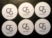 (6) BEER / DRINK COASTERS C R G GROUP / COHN RESTAURANT GROUP 4" in diam. unused