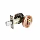 ROUND SILVER DOOR LOCK DEADBOLT DEAD LOCK DEAD BOLT AU
