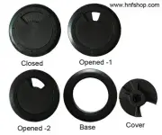 Dia 60 mm DESK CABLE TIDY OUTLET PLASTIC ROUND CIRCLE GROMMET INSERT