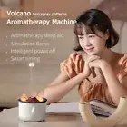 Essential Oil Diffuser Volcano Flame Humidifier w/Remote For Home Bedroom 360ml.