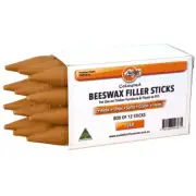 Beeswax Filler Sticks- Wax Filler Sticks- Box of 12 Teak Colour