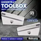 Under Tray Tool Box Pair Set Aluminium Toolbox Truck Undertray Underbody 900mm