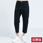 EDWIN 大師系列 休閒打折褲-男-黑色