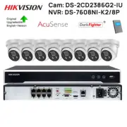 Hikvision 8CH 4K NVR Security CCTV System 8MP Turret IP Camera DarkFighter MIC