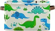 Cute Cartoon Dinosaurs Storage Box, Foldable Decorative Storage Box with Handle for Home/office