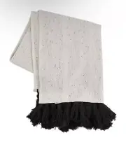 Tribe Alive Throw Blanket With Black Tassels ~ Brand New! $168 Value!