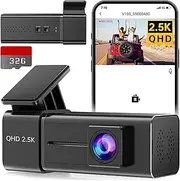 [Veement] Dash Cam Car Front 2.5 K with WiFi 1440P Car Camera, Dash Cam with 32GB SD Card, Car Camera with Parking Monitoring, Super Night Vision, G-Sensor, Loop Recording, App Control, Max 256GB