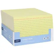 J.Burrows Index Cards Ruled 152 x 102mm Yellow 500 Pack