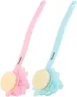 Loofah Back Scrubber Long Handle Shower Body Brush with Soft Mesh Sponge for Wom