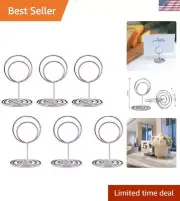 20pcs Stylish Silver Photo and Menu Card Holders - Ideal for Celebrations