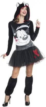 Pepe Le Pew Hooded Tutu Costume for Adults - Looney Tunes