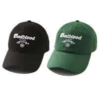 在飛比找蝦皮購物優惠-badblood logo刺繡字母棒球帽鴨舌帽男女同款綠色