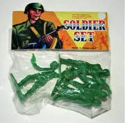 Dime Store Toy Plastic Army Men Soldier Play Set 1970s NOS New MIB Hong Kong