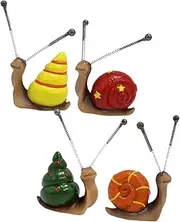 MOBUTOFU 4pcs Resin Snail Statue Snail Figure Decorative Garden Ornament Courtyard Supply