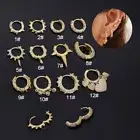 Zircon Rivet Huggie Hoop Earrings Helix Cartilage Tragus Ear Piercing Jewellery