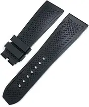[TEETSY] 22mm 24mm Rubber Watchband 23mm Fit for CALIBRE DE CARTIER TANK SOLO SANTOS DE Waterproof Silicone Watch Strap Butterfly Buckle