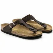 NIB Birkenstock Gizeh Oiled Leather In Habana 0743831