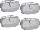 4 Piece Collapsible Mesh Laundry Basket Set - Foldable Hamper for Laundry Room