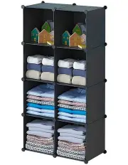 [SOGA] 4 Tier 8-Cube Storage Organiser in Black