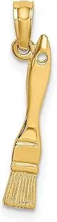 [JewelryWeb] 3.7mm Gold 3 d Paint Brush Charm