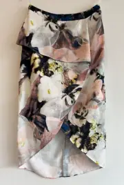 Cooper St- Floral Print Ruffle Wrap Skirt- Size 8- New with Tags